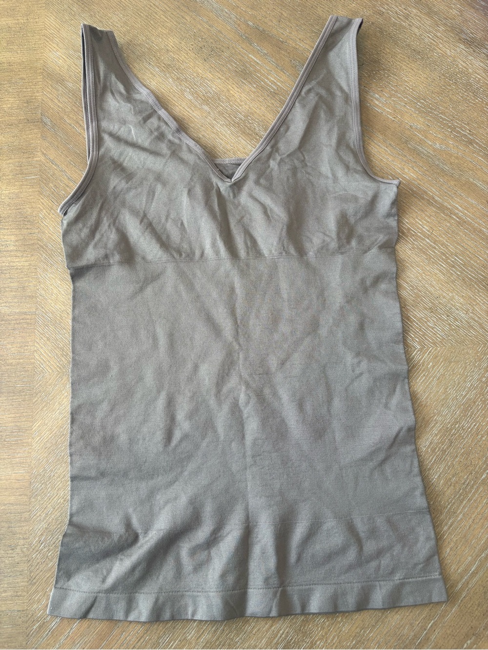 Seamless V-Neck Shaping Tank Top - Taupe